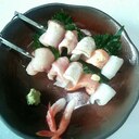 【創作料理】刺身の炙り串焼き